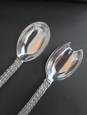 NEW MARIPOSA Braided Rope Large Salad Servers Set 2pc, NWOB